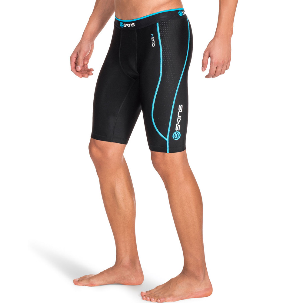Buy Men's Skins A200 Half Tights in Black Run and Specialist